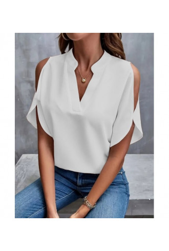 White V-Neck Blouse White V-Neck Blouse